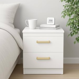 contemporary bedside table 2 drawer