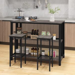 bar height dining table with storage