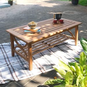 teak wood garden table rectangular