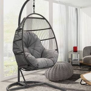 hanging egg chair with cushion