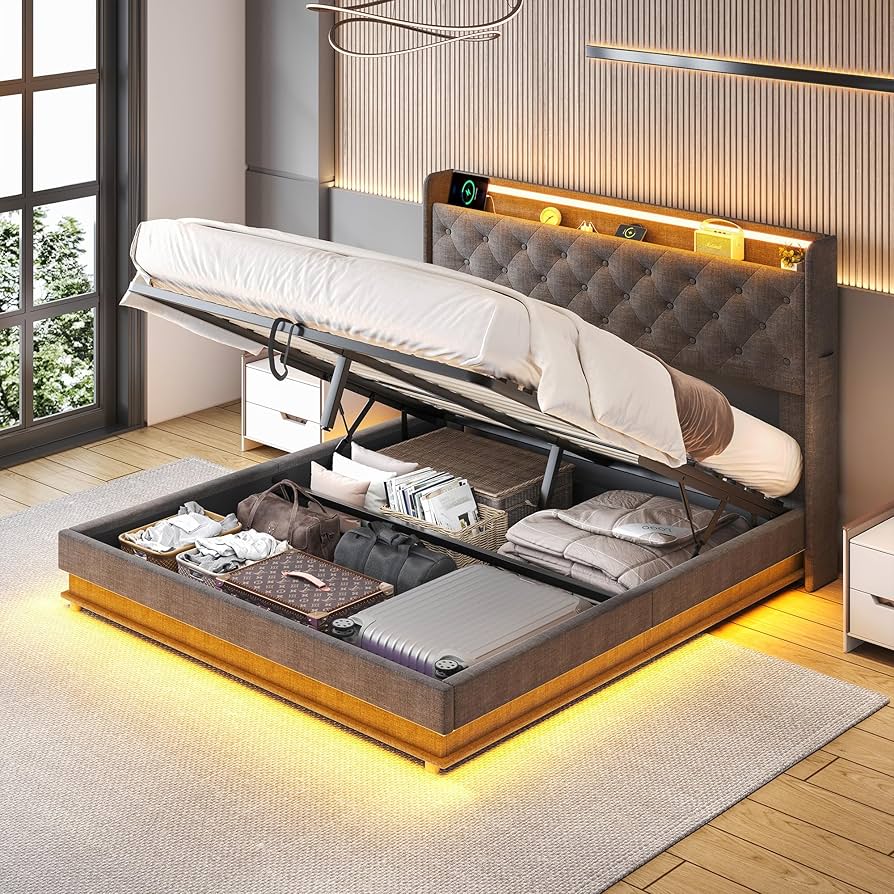 hydraulic storage king bed led lights hydraulic storage king bed led lights