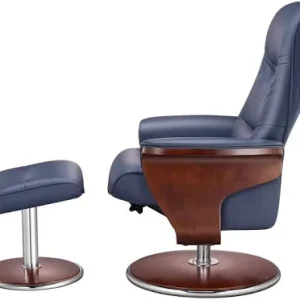 luxury recliner armchair with ottoman