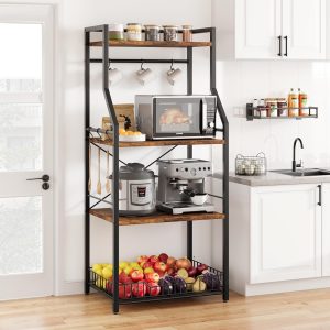 microwave oven stand with storage