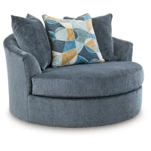 plush chenille barrel chair