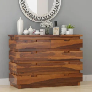 solid wood chest of 5 drawers