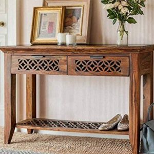 solid wood console table