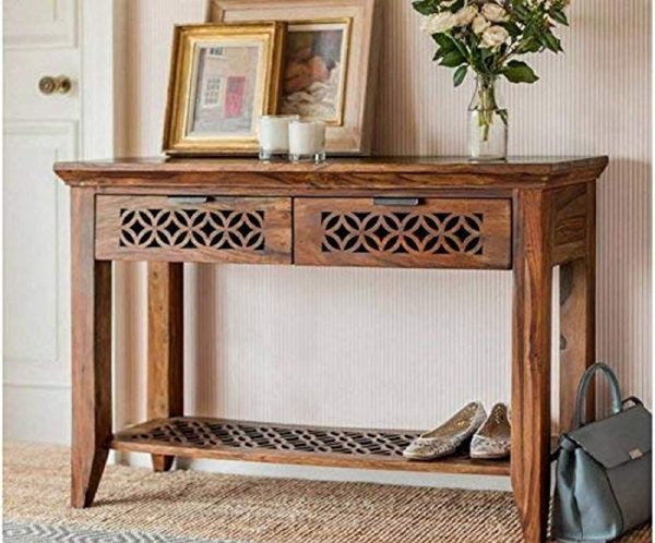 solid wood console table