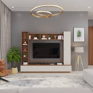 modern tv unit with storage