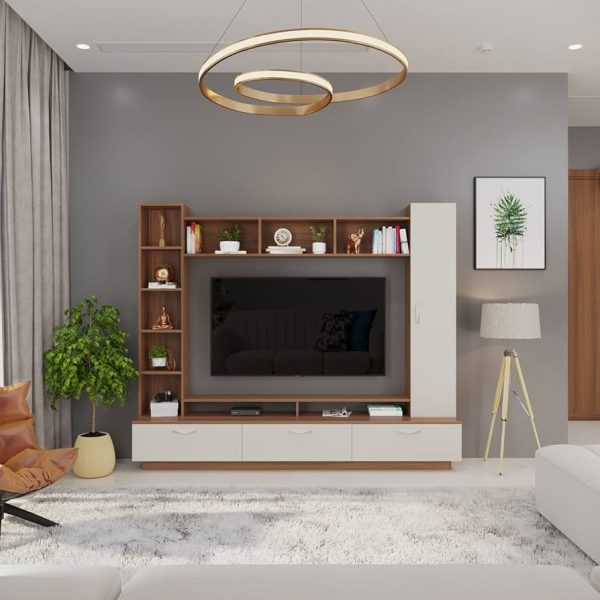 modern tv unit with storage