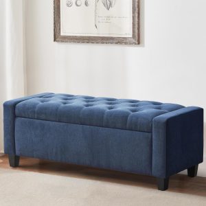upholstered storage ottoman bench