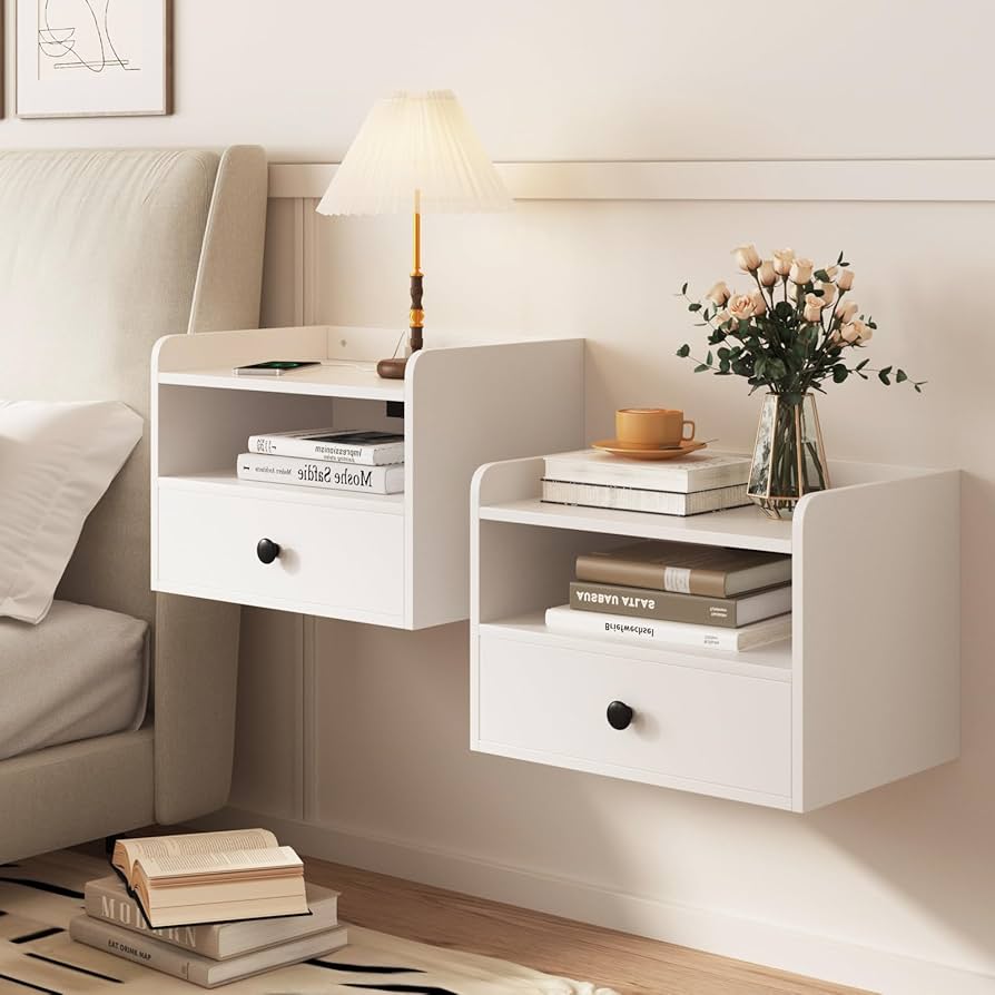 wall mounted floating nightstand set 2 wall mounted floating nightstand set 2