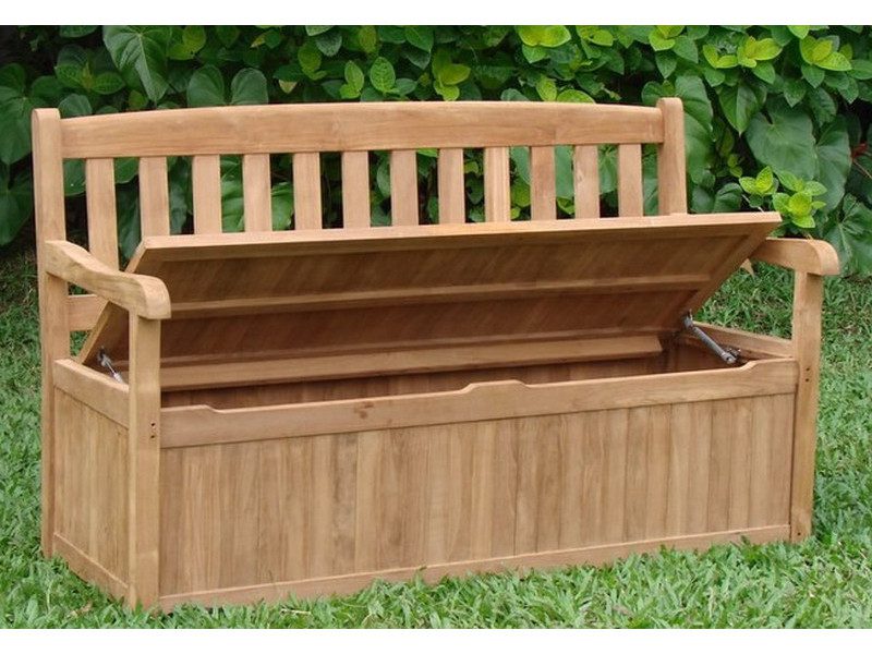 wooden garden bench with storage wooden garden bench with storage