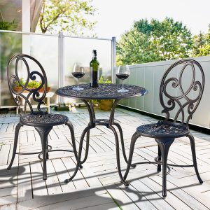 metal bistro set 3 piece